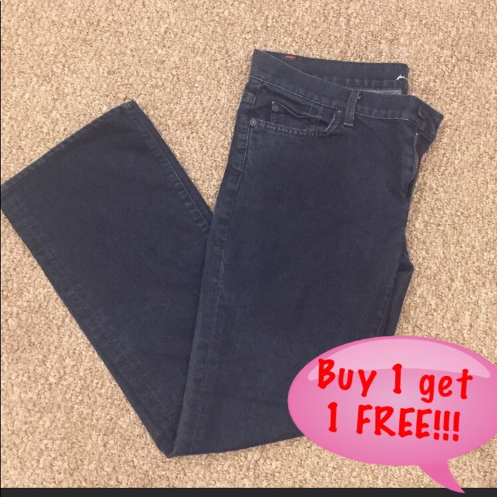 7 FOR ALL MANKIND Bootcut Dark Jeans SZ32 EUC